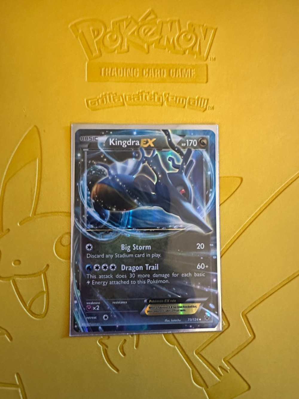 Pokémon Kingdra EX Holo Trading Card - Navy Blue